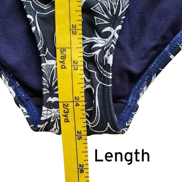 Bond-Eye Australia Navy Blue and White Print Swimsuit Size 4 - Picture 15 of 16